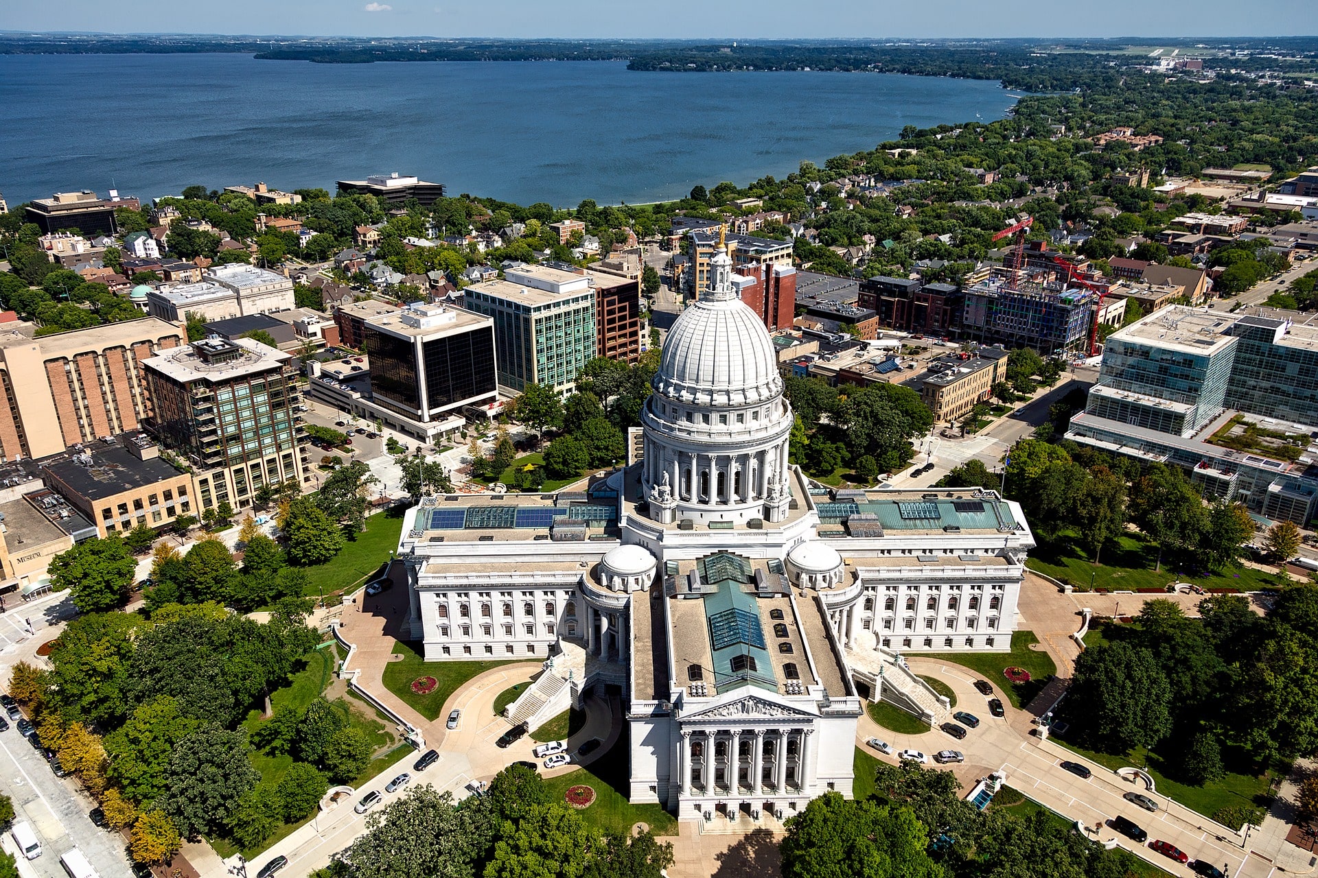 Aerial of Madison Capitol